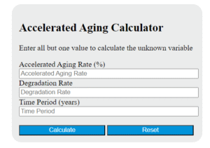 Accelerated Aging Calculator